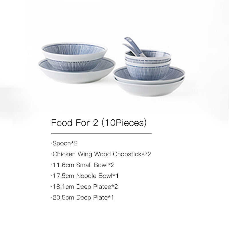 Do-over Underglazed Ceramic Bowl And Plate Set