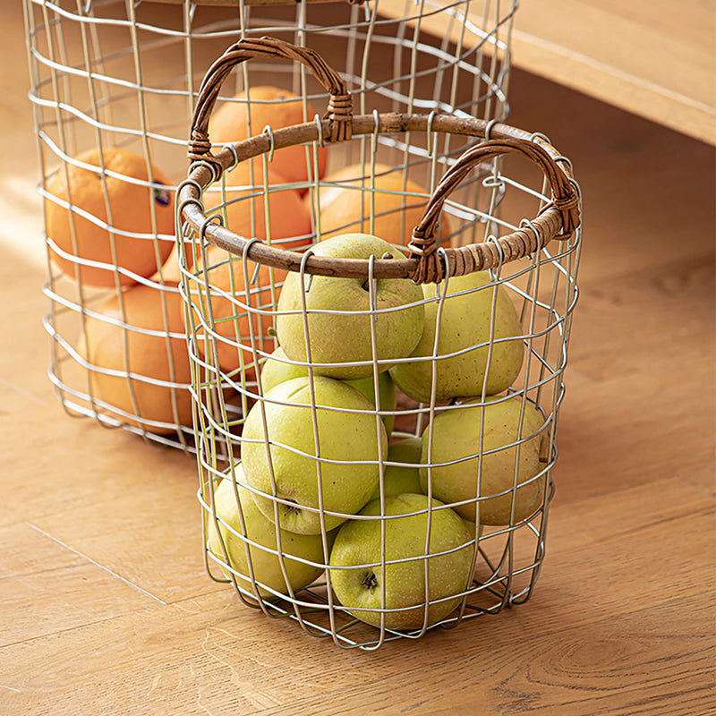 Handmade Vintage Binaural Storage Basket