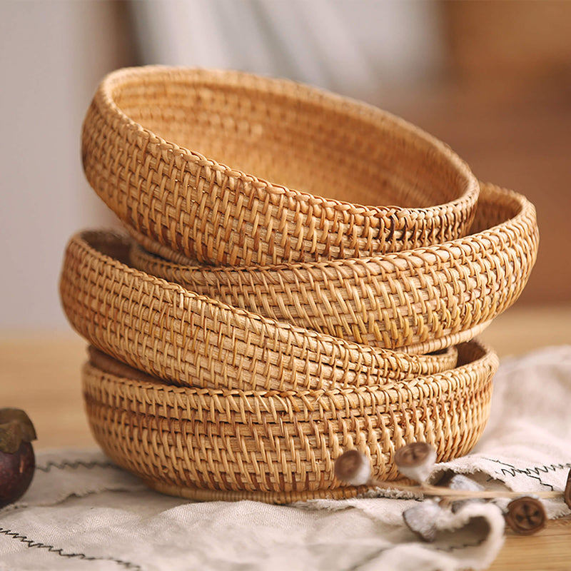 Hand-woven Rattan Storage Basket