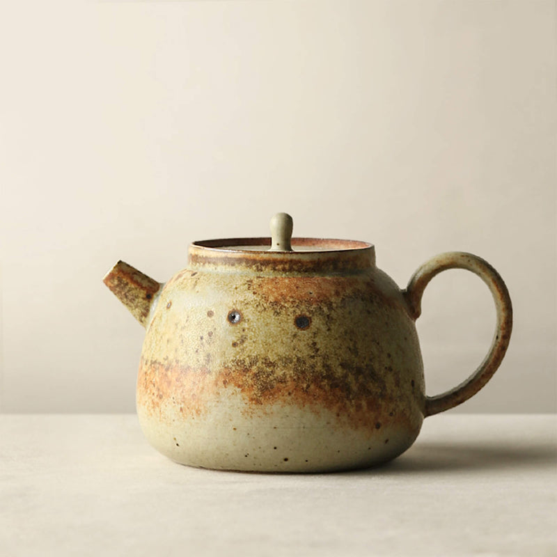 Handmade Earthenware Teapot With Strainer