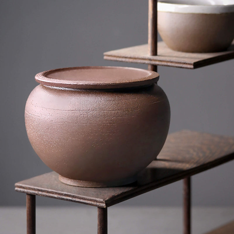 Handmade Rough Ceramic Tea Storage Jar