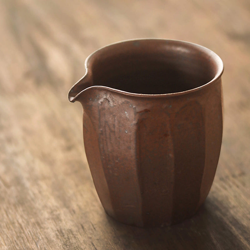 Handmade Vintage Brick Red Rustic Pottery Mug