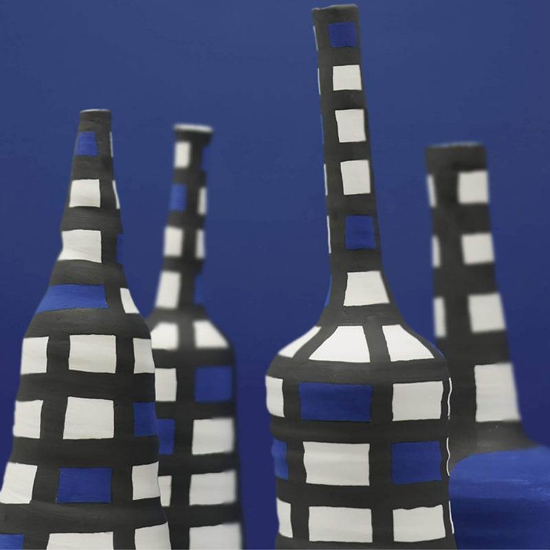 Handcrafted Vase-shaped Ceramic Flower Vessels