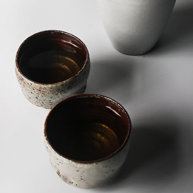 Handmade Vintage Rustic Pottery Tea Set