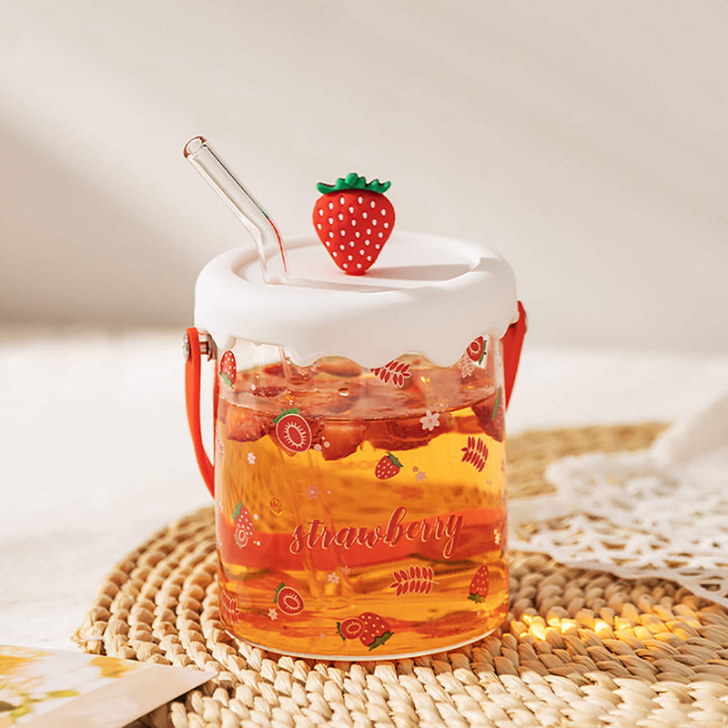 Fruit Scale Glass With Straw