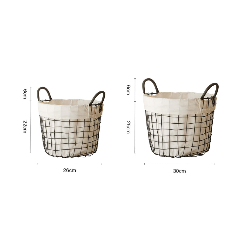 Iron Storage Basket With Lining