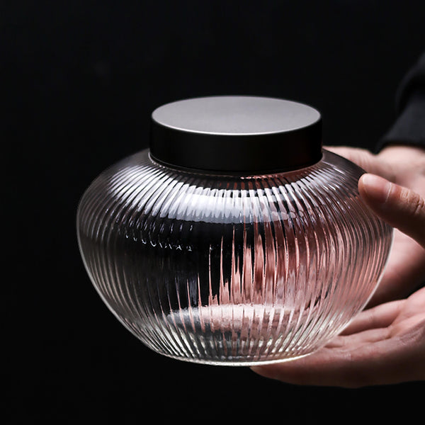 Tin Lid Sealed Glass Storage Jar