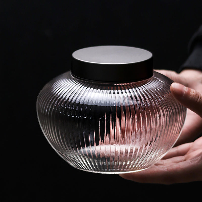 Tin Lid Sealed Glass Storage Jar