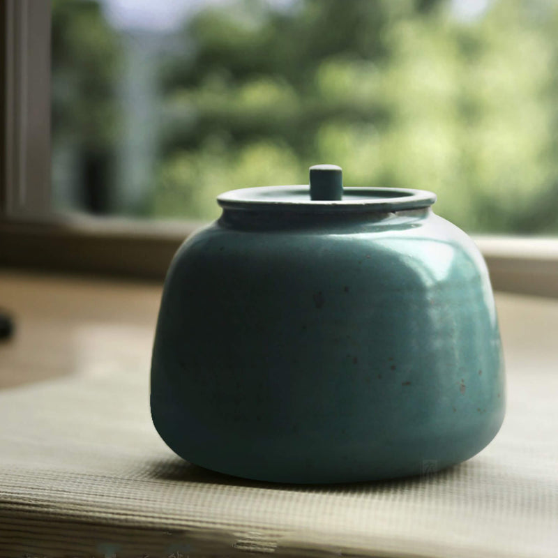 Japanese Vintage Rustic Ceramic Sealed Jar