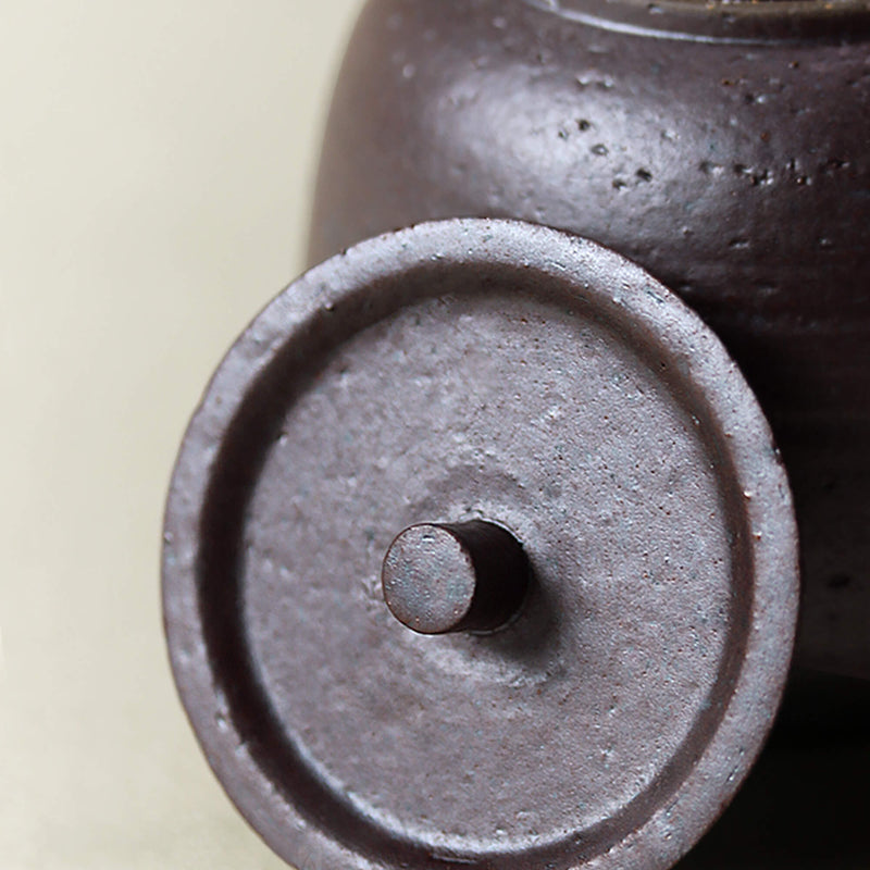 Japanese Vintage Rustic Ceramic Sealed Jar