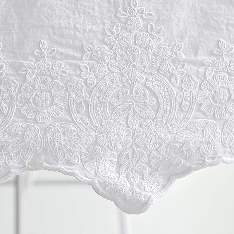 White Cotton Lace Embroidery Tablecloth
