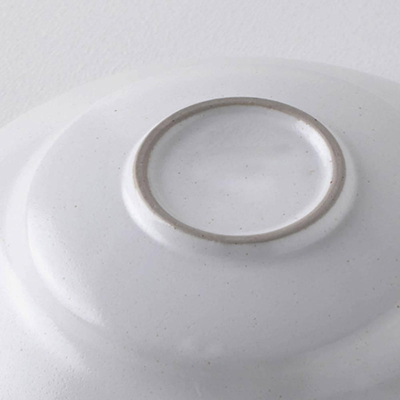 Frosty White Matte Glazed Ceramic Plate - Eunaliving