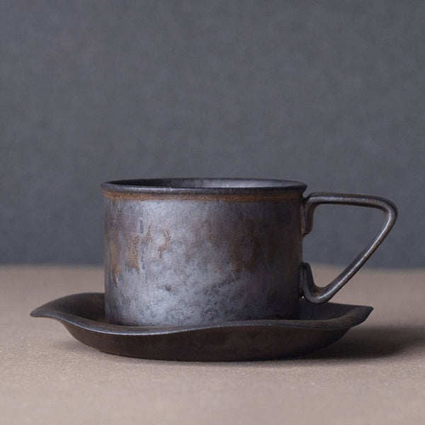 Gilt Delicate Vintage Mug Cup And Saucer Set - Eunaliving