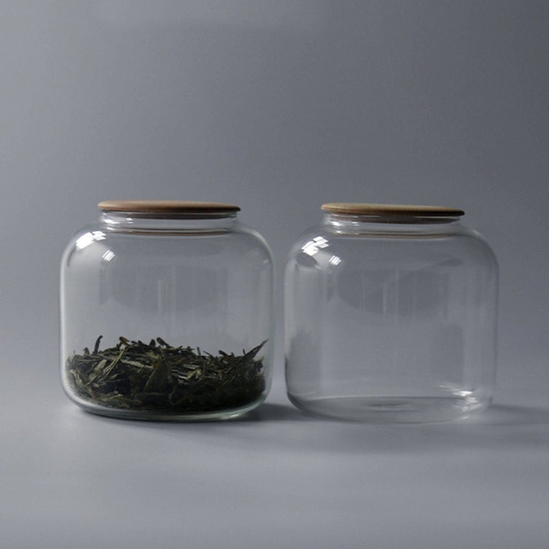 Glass Tea Flower Tea Storage Jar - Eunaliving