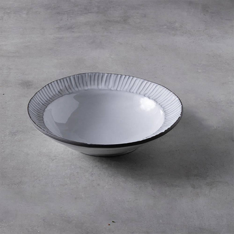 Handcrafted Glaze Fired Creamy Glazed Earthenware Plate - Eunaliving