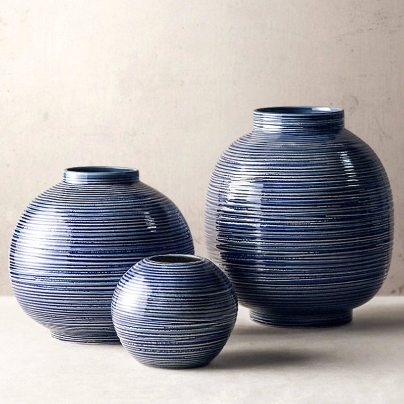 Handmade Art Pottery Jar Home Vase - Eunaliving