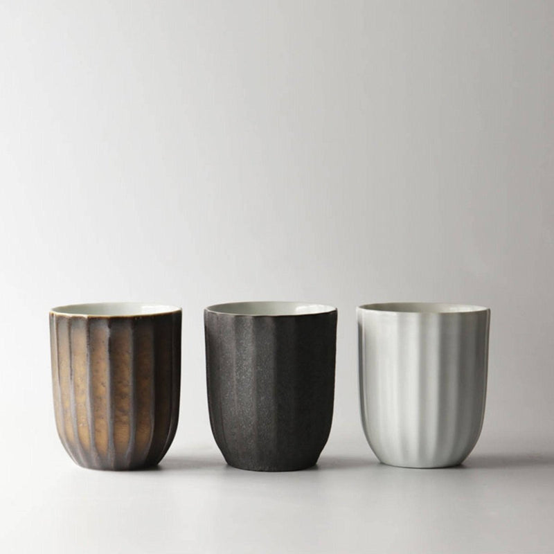 Handmade Multi-faceted Ceramic Couple Mug - Eunaliving