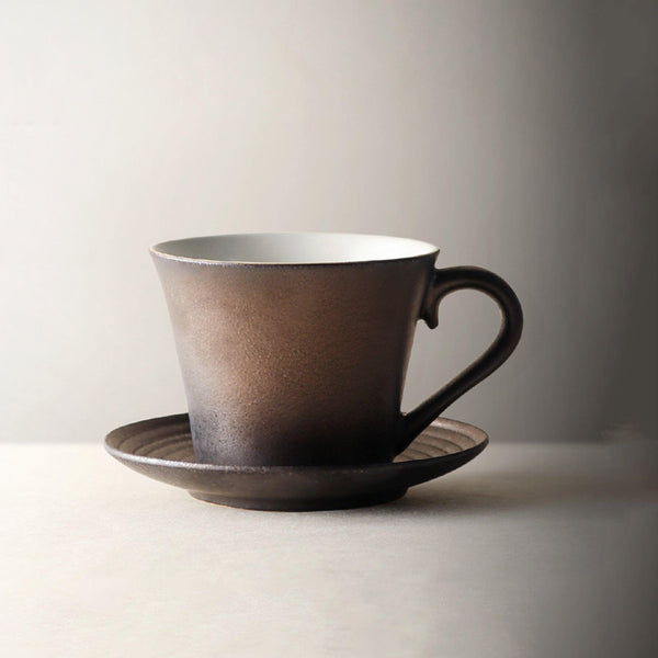 Handmade Vintage Ceramic Coffee Cup And Saucer - Eunaliving