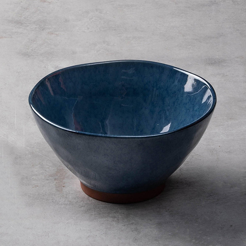 Hidden Glaze Blue Spray Dot Bowl - Eunaliving