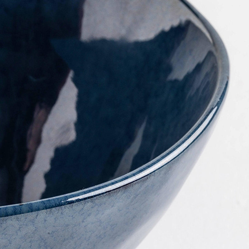Hidden Glaze Blue Spray Dot Bowl - Eunaliving