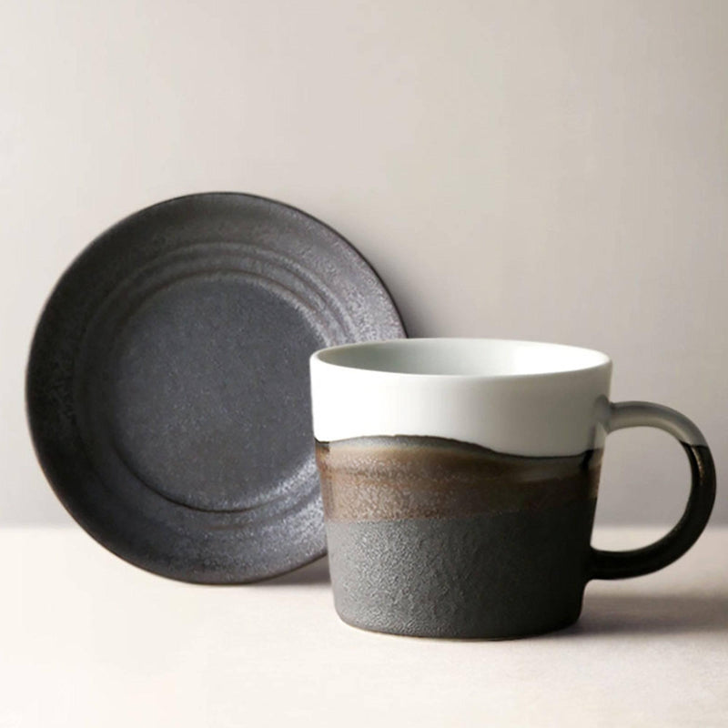 Japanese Ceramic Simple Coffee Cup And Saucer - Eunaliving