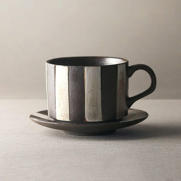 Japanese Handmade Vintage Striped Large Mug Set
