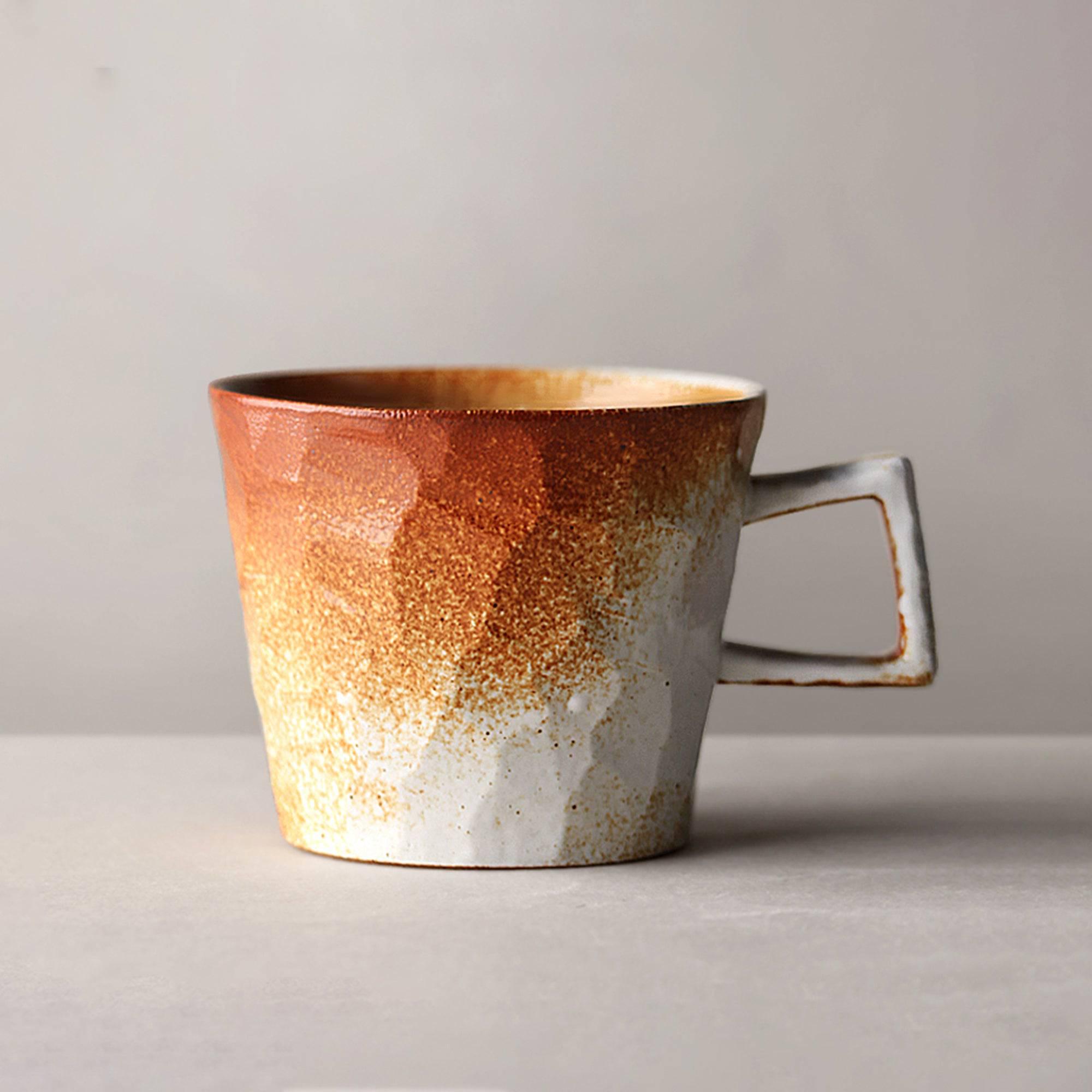 Iron Glaze Coffee Cup and Saucer (280ml)-07
