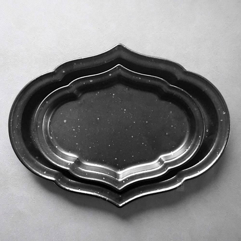 Japanese Style Handmade Rough Pottery Vintage Dinner Plate - Eunaliving