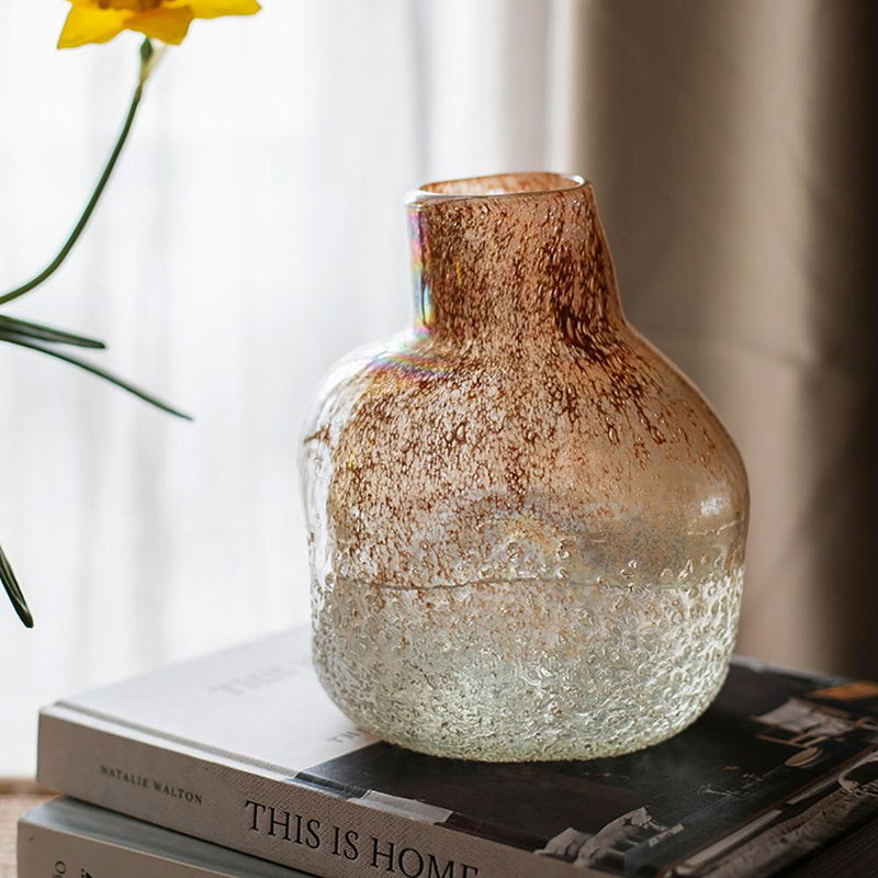 Hand-blown Concave Ball Glass Vase