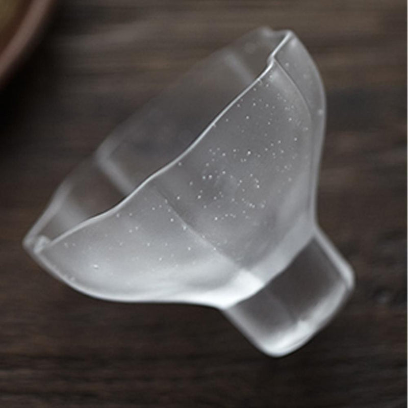 Japanese Style Tall Glass Petal Mug - Eunaliving