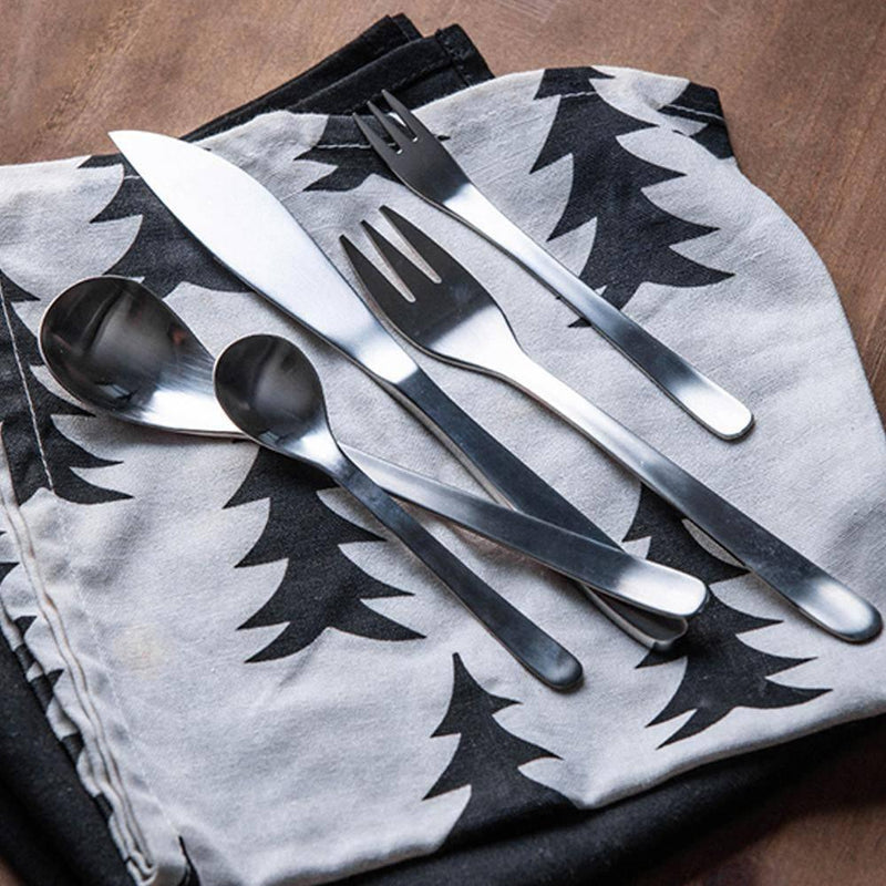 Matte Silver Knife Stainless Steel Knife And Fork Set - Eunaliving