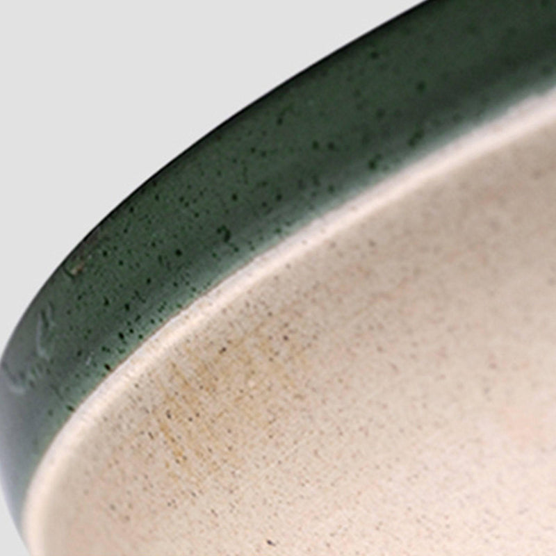 Mint Green Crystallized Shallow Ceramic Bowl - Eunaliving