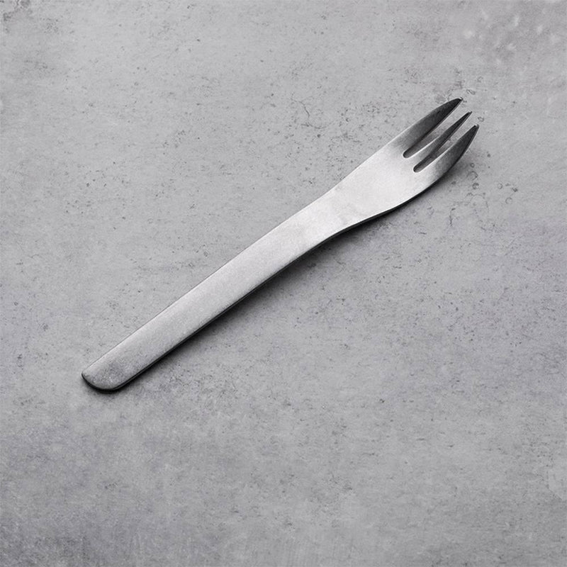 Old Brushed Matte Stainless Steel Fork And Spoon - Eunaliving