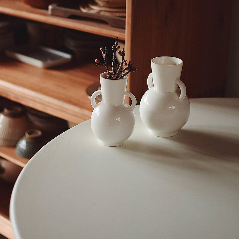 Pure White Binaural Vase - Eunaliving