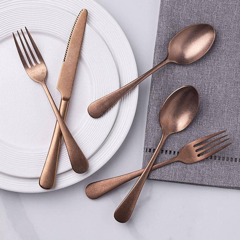 Rose Gold Knife Stainless Steel Knife And Fork Set - Eunaliving