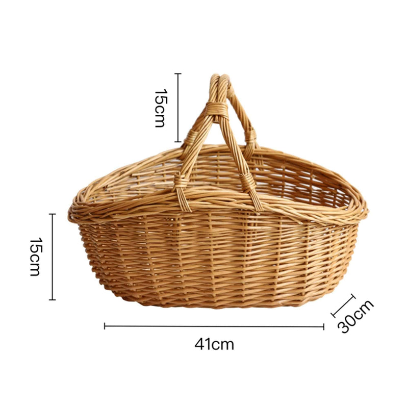 Wicker Storage Snack Fruit Basket - Eunaliving