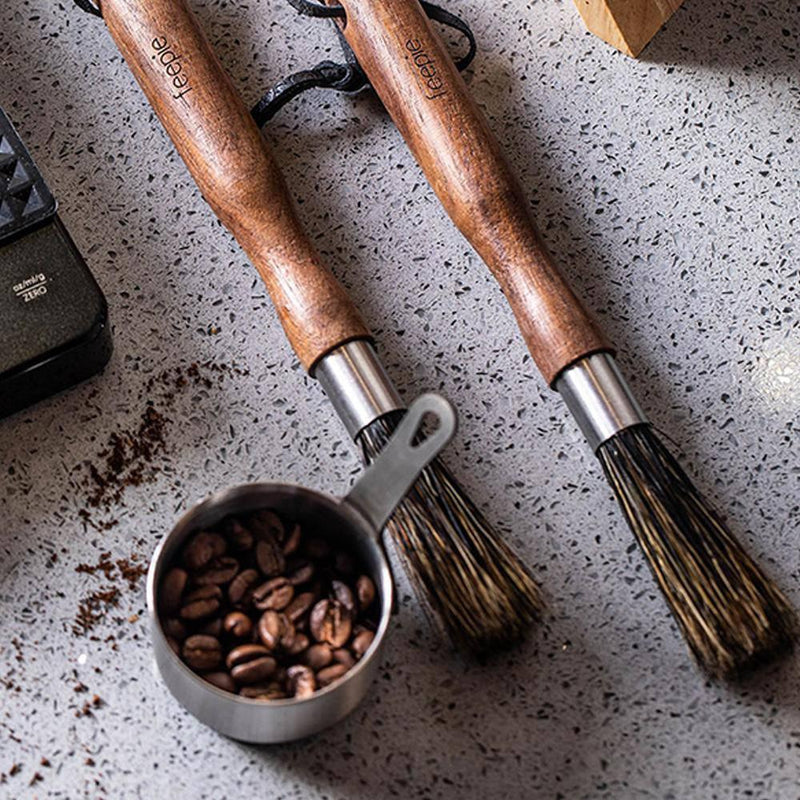 Wooden Long Handle Coffee Grounds Grinder Cleaning Brush - Eunaliving