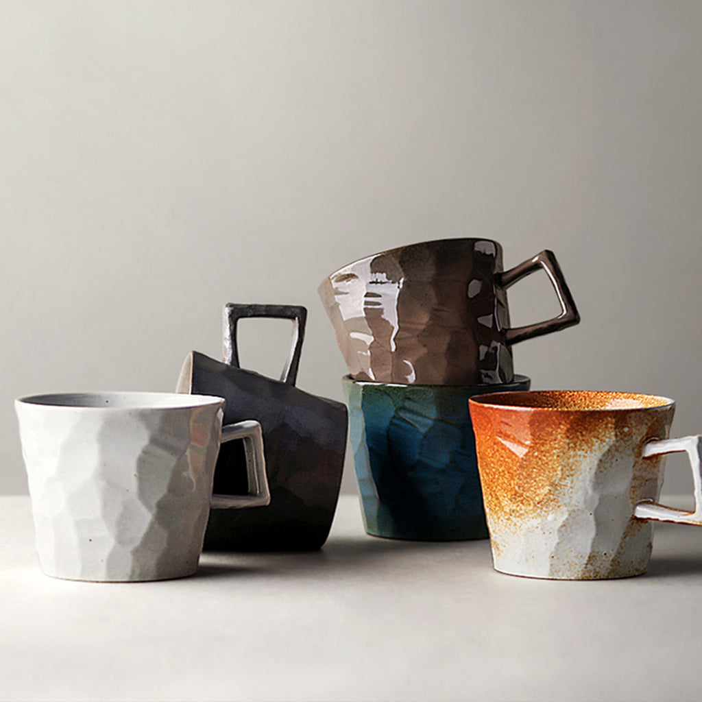 Modern Japanese Style Round Handle Coffee Mug