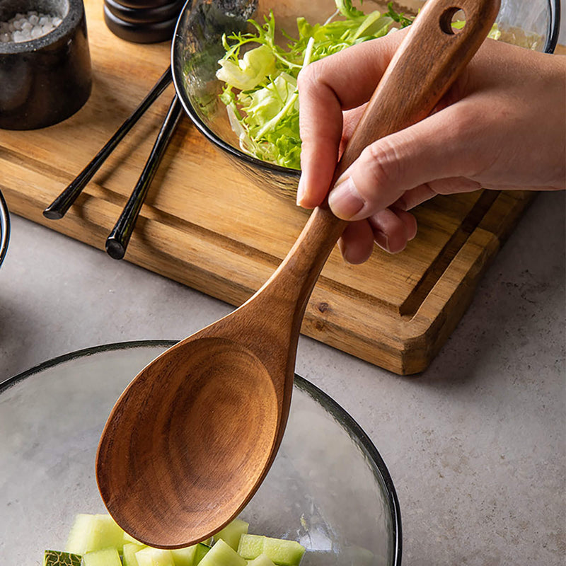 Japanese Acacia Wood Salad Fork And Spoon