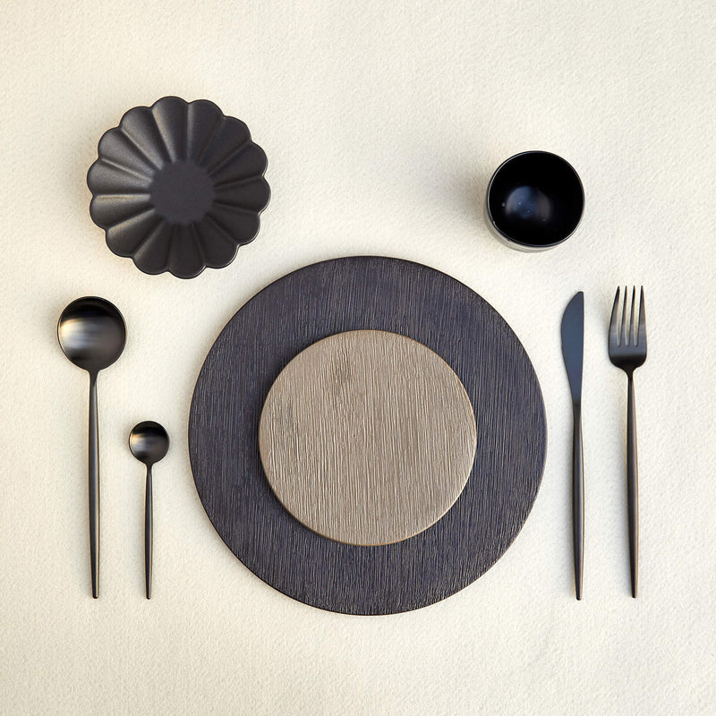 Brush Embossed Textured Ceramic Tableware Set