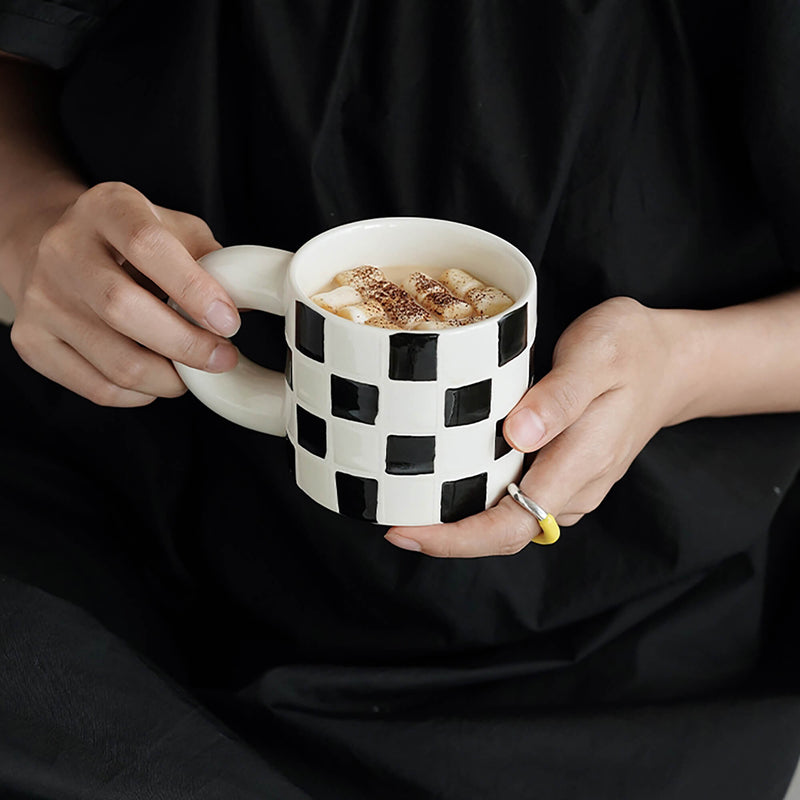 Checkerboard Grid Mug