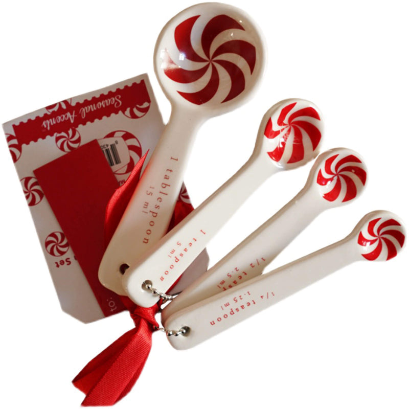 Christmas Candy Coloured Snowflake Ceramic Baking Spoon Set