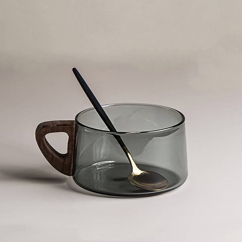 Walnut Glass Coffee Mug