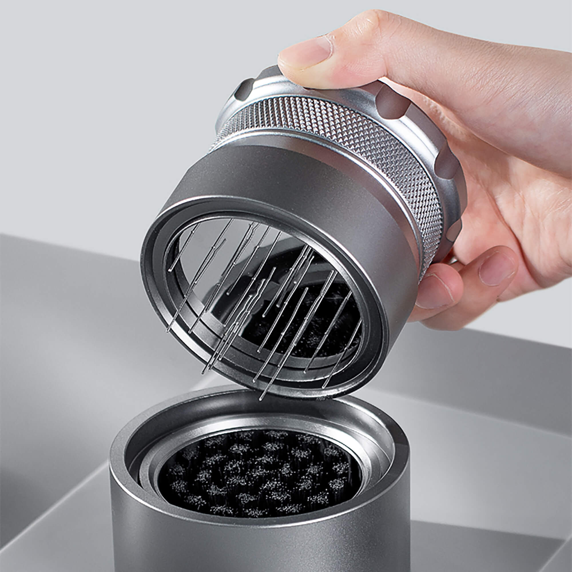 Euna  Coffee Needle Type Powder Dispenser Coffee Powder Rotating 5158mm  Italian Stainless Steel Evenly Extracted To Break Up The Powder – Eunaliving