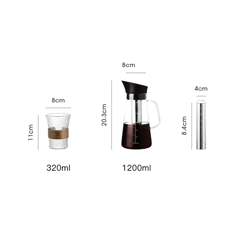 Large Capacity Cold Brew Glass Coffee Pot