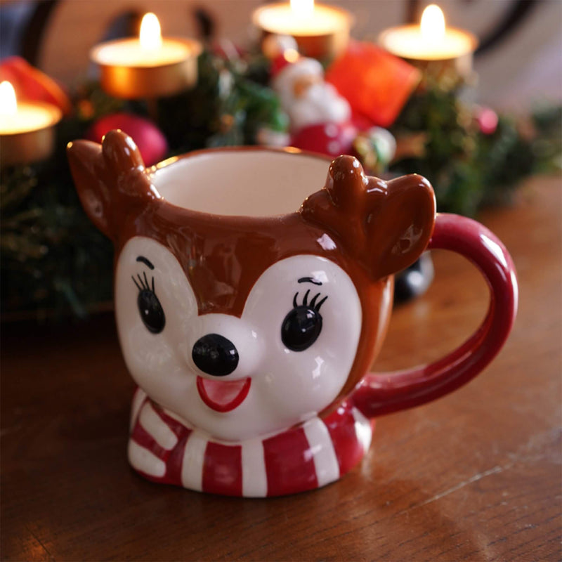 Creative And Cute Reindeer Shaped Ceramic Mug