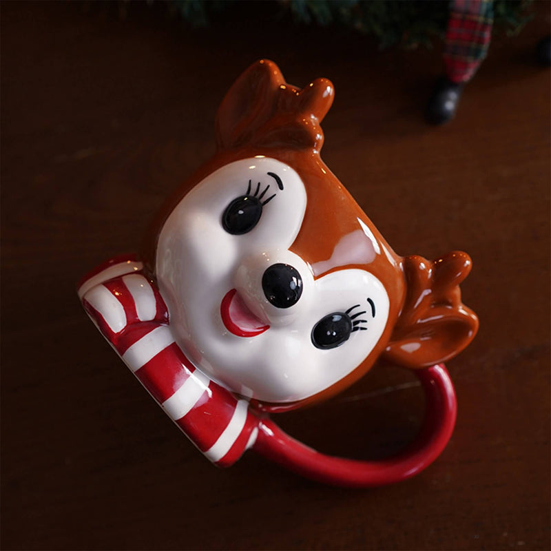 Creative And Cute Reindeer Shaped Ceramic Mug