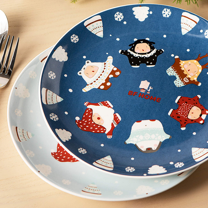 Creative Christmas Ceramic Dinner Plate Tableware