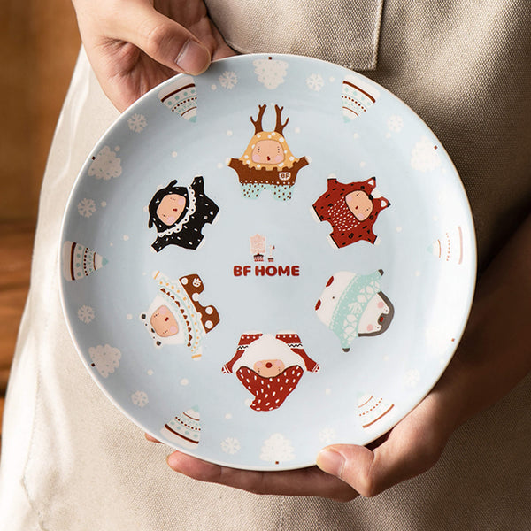 Creative Christmas Ceramic Dinner Plate Tableware
