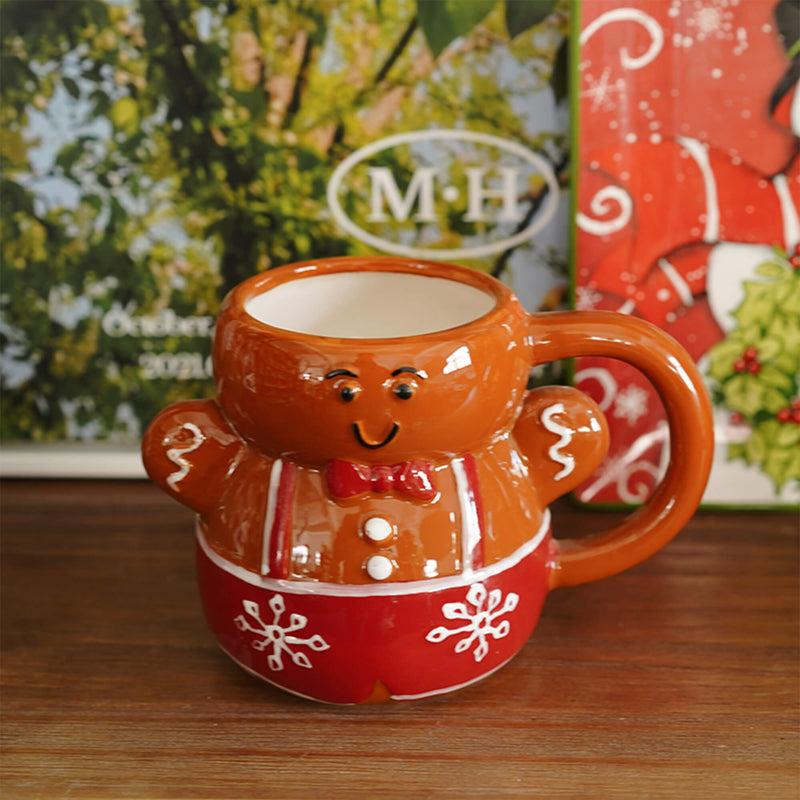 Cute Hand Painted Gingerbread Man Coffee Mug